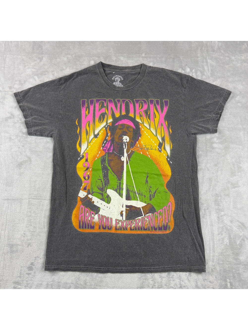 Jimi Hendrix Size M T-Shirt Are You Experienced 1967 Graphic Band Tee Distressed